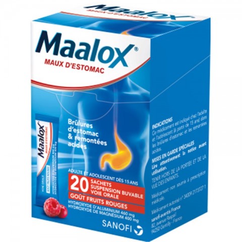 MAALOX MAUX ESTOMAC FRUITS ROUGES 20 SACHET