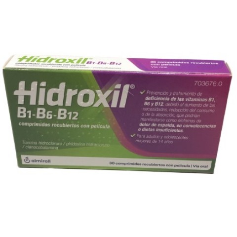 HIDROXIL B1 B6 B12 30COMP