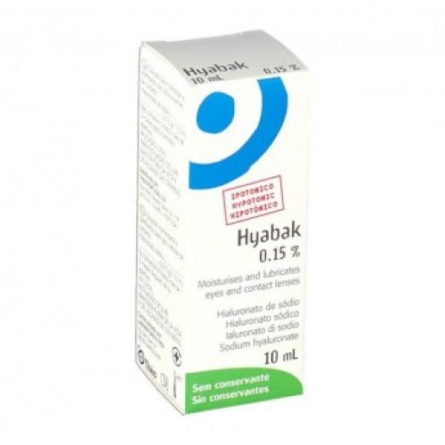 Hyabak Moisturising Solution Eyes And Contact Lenses 10ml