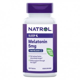 NATROL MELATONINA 5MG TIME RELEASE 100 TABLETAS