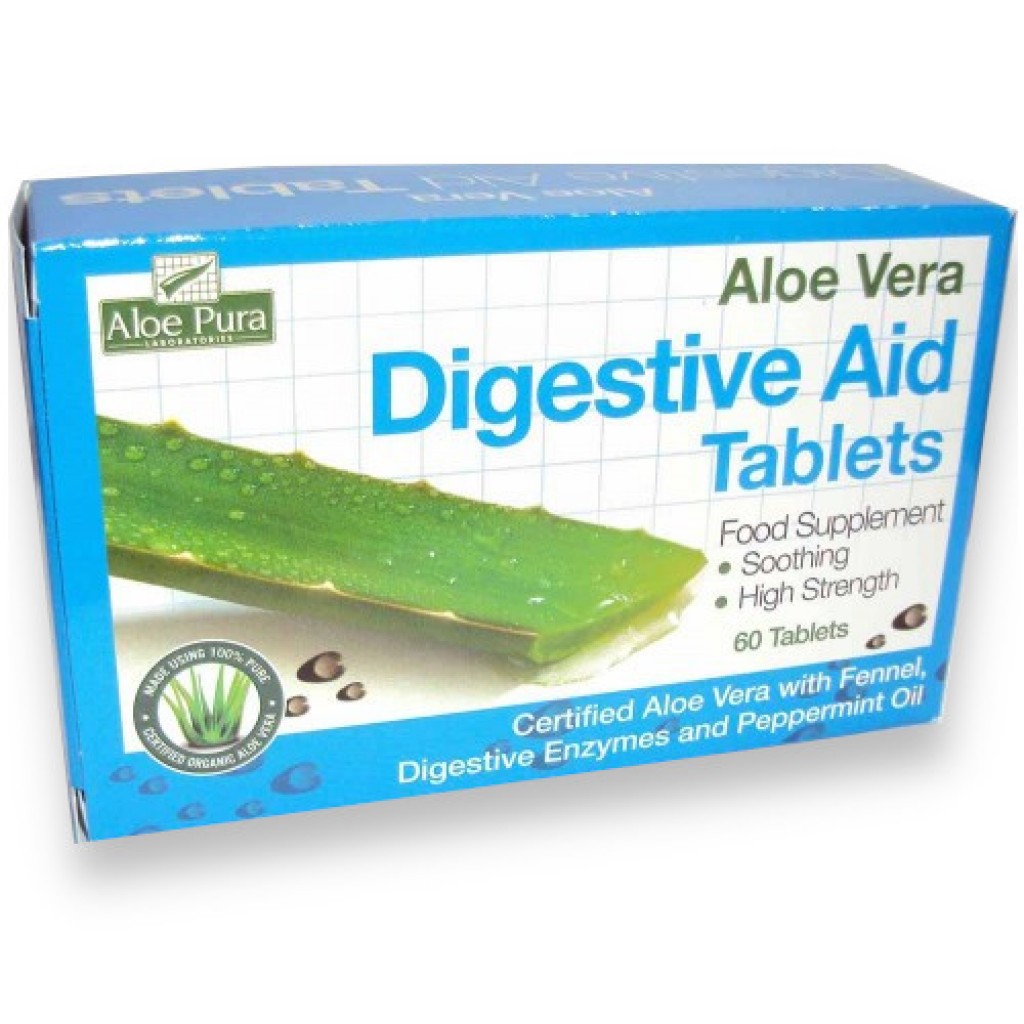 ALOE PURA ALOE VERA DIGESTIVE AID 60 TABLETS