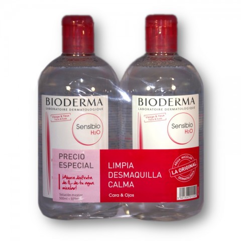 BIODERMA PACK DUPLO SENSIBIO H20 500ML+500ML