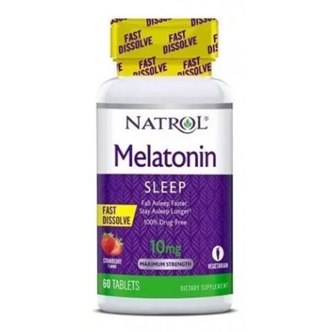 NATROL MELATONINA 10MG 60 TABS FAST DISSOLVE FRESA