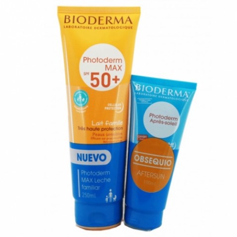 BIODERMA PHOTODERM MAX IP50+ LECHE FAMILIAR 250ML + AFTERSUN 100ML DE REGAL
